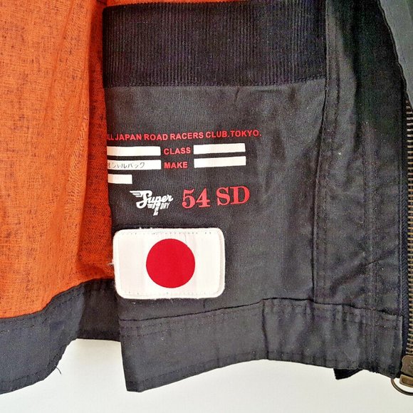 SUPERDRY LIMITED BOMBER RACING MOTO JACKET NWT Sz XXL Black - Picture 4 of 7